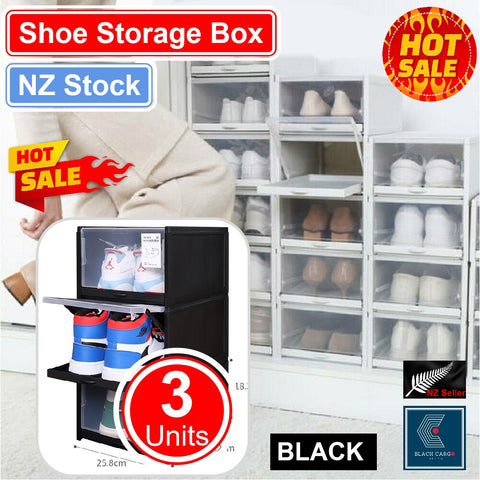 Shoe Storage Box Shoe Rack Black
