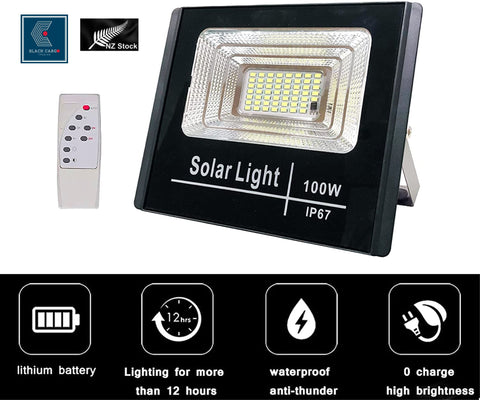 Solar Lights Outdoor Flood Light 20W Security Lights with Remote Control