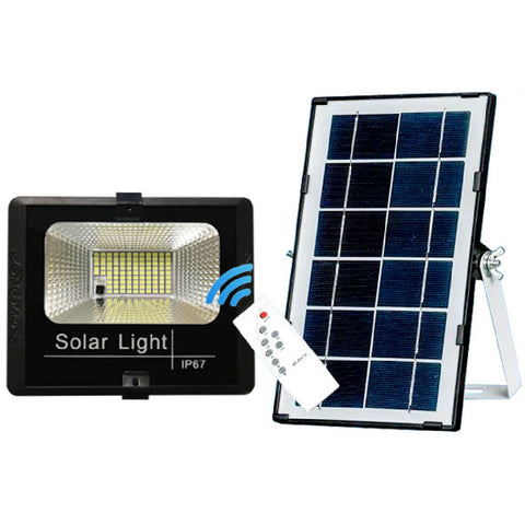 Solar Lights Large Outdoor Flood Light 30W Security Lights with Remote Control