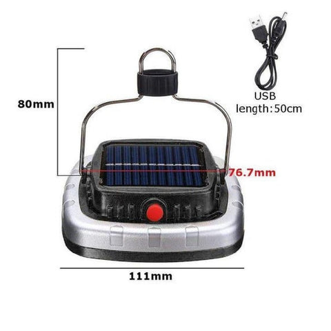 Solar Rechargeable LED Camping Tent Lamp COB torch lights