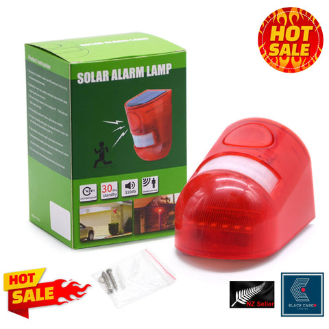 Solar Security Light Alarm IP65 Waterproof PIR LED Motion Sensor 129db