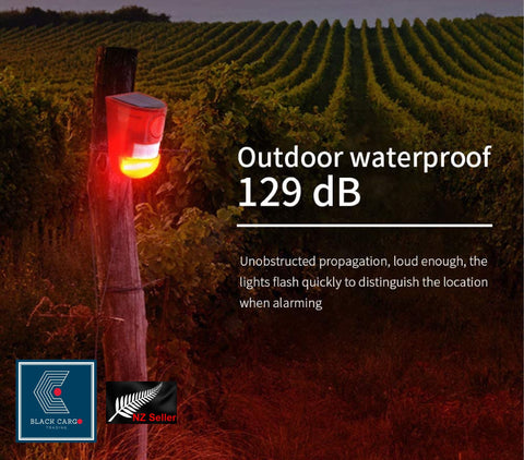 Solar Security Light Alarm IP65 Waterproof PIR LED Motion Sensor 129db