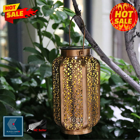 Solar Hanging Lantern Light Waterproof Metal Decorative Garden Decorative Lamp