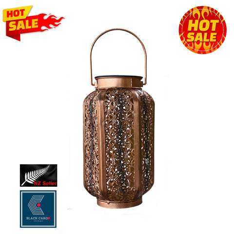 Solar Hanging Lantern Light Waterproof Metal Decorative Garden Decorative Lamp