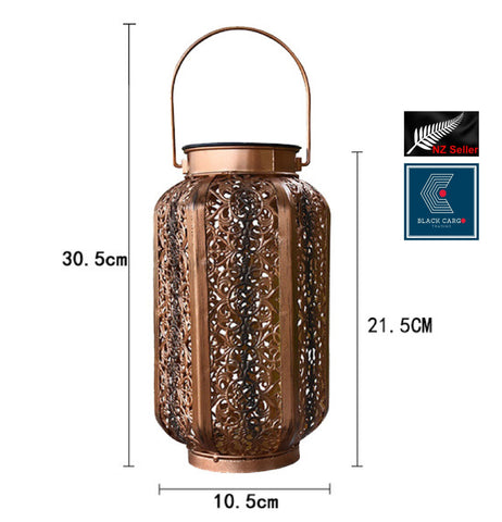 Solar Hanging Lantern Light Waterproof Metal Decorative Garden Decorative Lamp