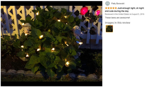 Solar Lights String Lights 20pcs Bee lights