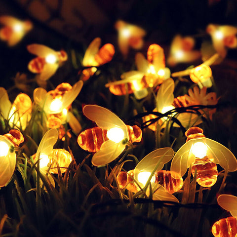 Solar Lights String Lights 20pcs Bee lights