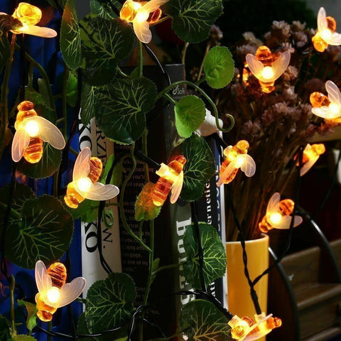 Solar Lights String Lights 20pcs Bee lights