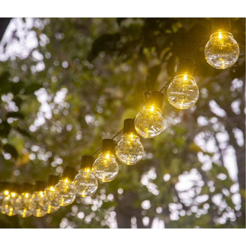 Solar Powered Outdoor String Lights with 10 Globe Bulbs 3.5Meter