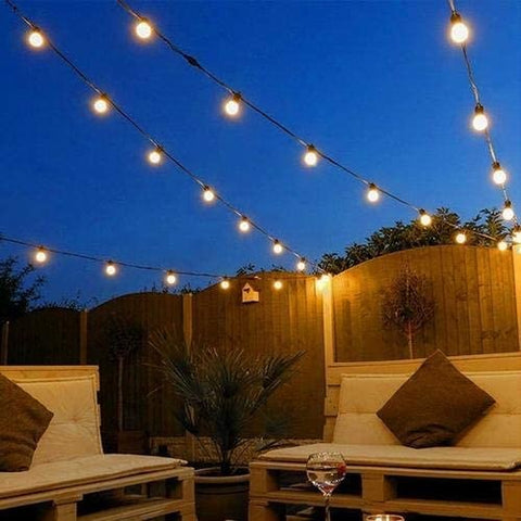 Solar Powered Outdoor String Lights with 10 Globe Bulbs 3.5Meter