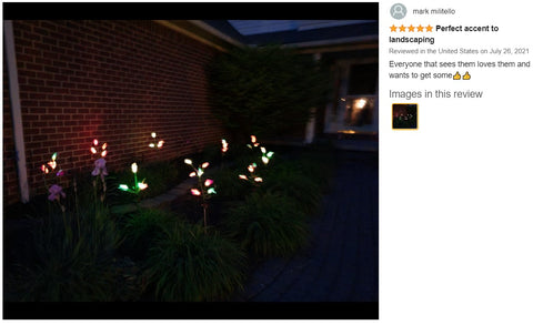 Solar Lights Calla Lily Light 7 Colors Change LED 4 Flower Head