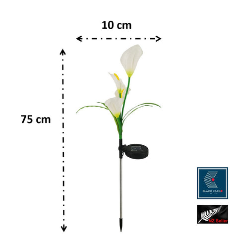 Solar Lights Calla Lily Light 7 Colors Change LED 4 Flower Head