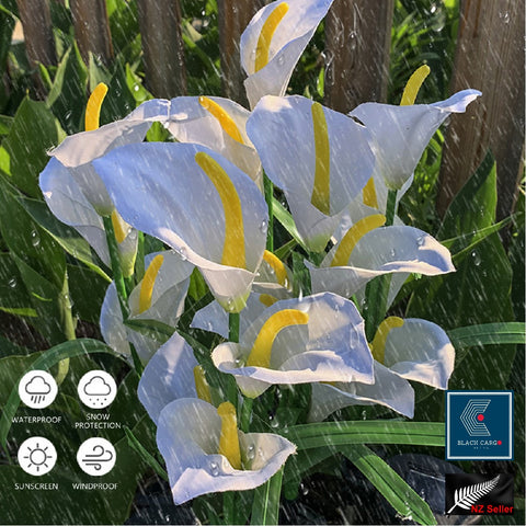 Solar Lights Calla Lily Light 7 Colors Change LED 4 Flower Head