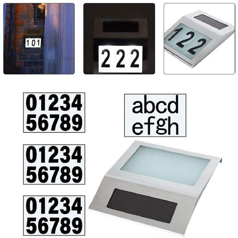 Stainless steel Letter Box Numbers With Solar lights