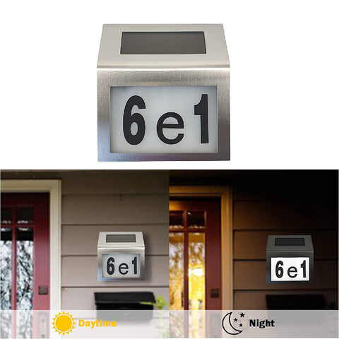 Stainless steel Letter Box Numbers With Solar lights