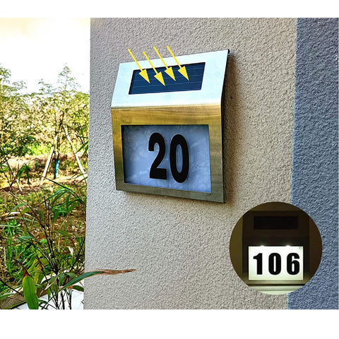 Stainless steel Letter Box Numbers With Solar lights