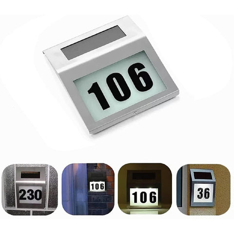 Stainless steel Letter Box Numbers With Solar lights