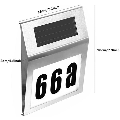 Stainless steel Letter Box Numbers With Solar lights