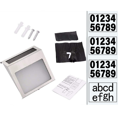 Stainless steel Letter Box Numbers With Solar lights