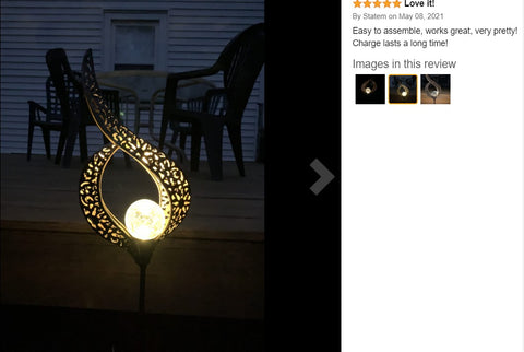 Solar Lights Flame Metal Art IP44 Waterproof