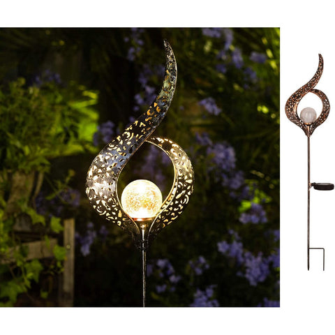 Solar Lights Flame Metal Art IP44 Waterproof