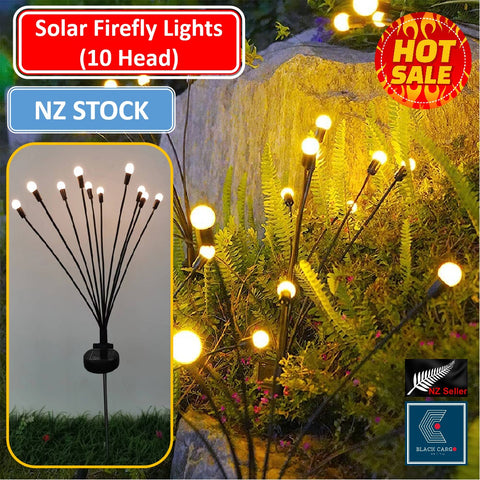 Solar Garden Lights set 10Pcs Firefly Bulb Lights Waterproof Garden Decoration