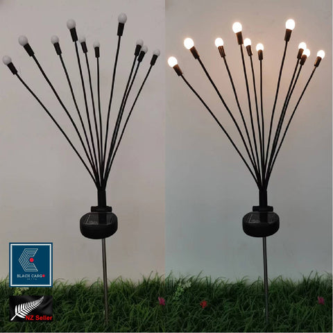 Solar Garden Lights set 10Pcs Firefly Bulb Lights Waterproof Garden Decoration