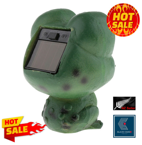 Solar Garden Light Frog Statue