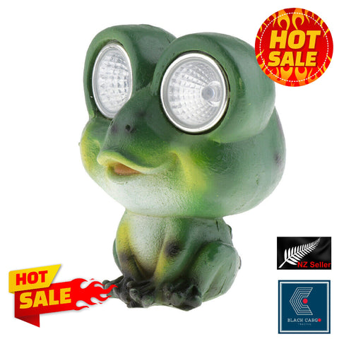 Solar Garden Light Frog Statue