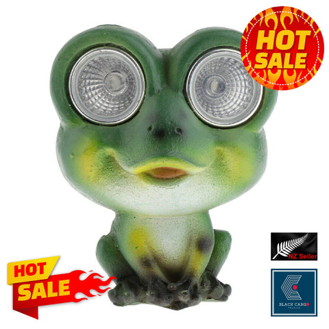 Solar Garden Light Frog Statue