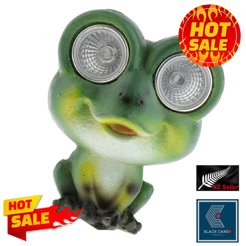 Solar Garden Light Frog Statue