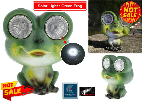 Solar Garden Light Frog Statue