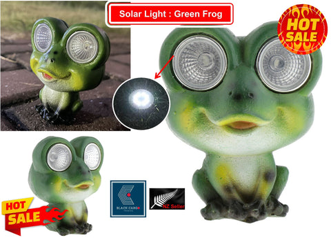 Solar Garden Light Frog Statue