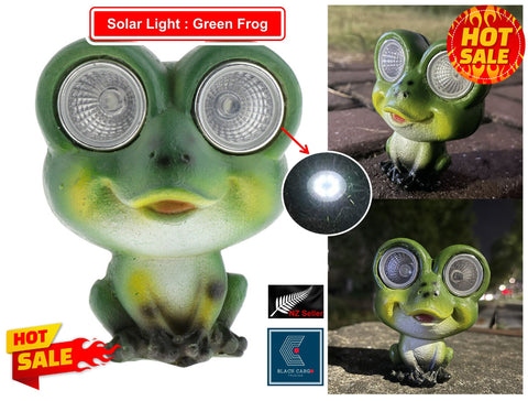 Solar Garden Light Frog Statue