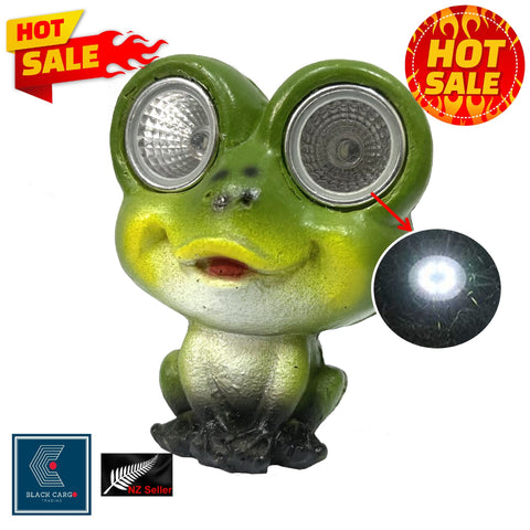 Solar Garden Light Frog Statue