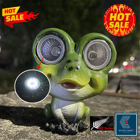 Solar Garden Light Frog Statue