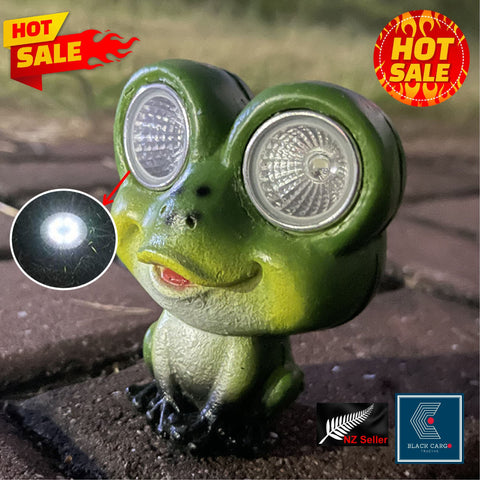 Solar Garden Light Frog Statue