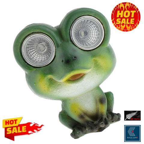 Solar Garden Light Frog Statue