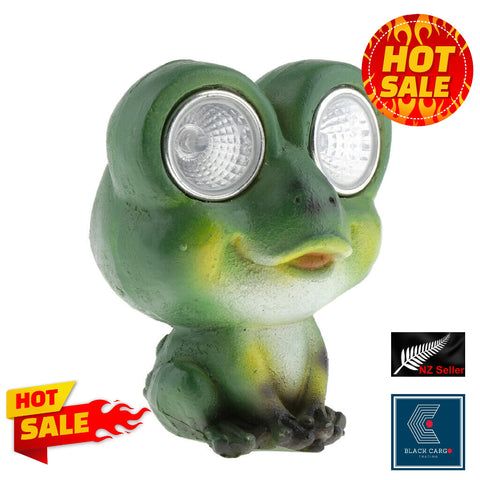 Solar Garden Light Frog Statue