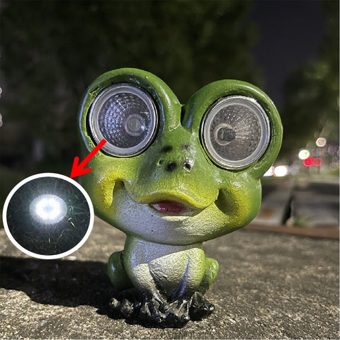 Solar Garden Light Frog Statue