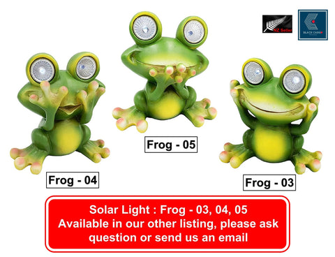 Frog Garden Statue Garden Ornament Decor Statues With Solar LED light