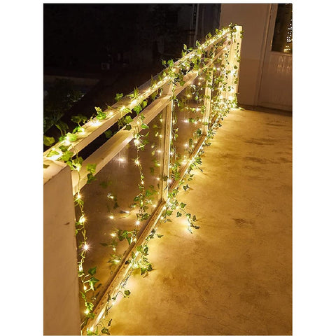 Solar Ivy String Lights Artificial Maple Leaf String Lights 5m 50 LED Fairy Night