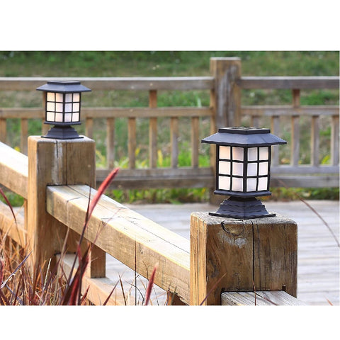 Solar Post Lights 2Pcs - Referdeal