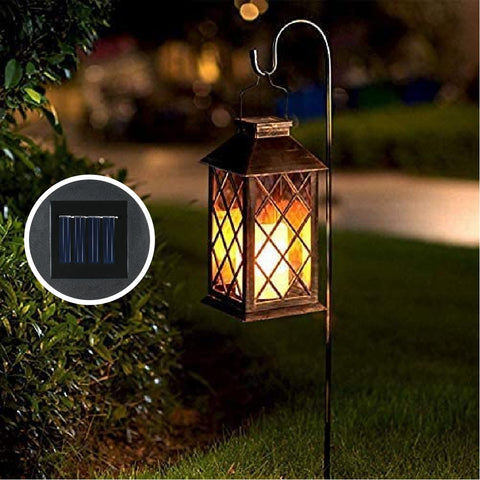 Solar Lights Morocco Metal Lantern Hanging Garden Outdoor Lights LED Candle