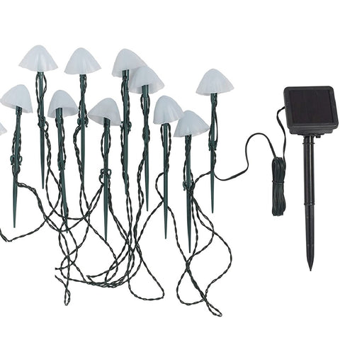 Set of 10Pcs Solar Powered Mini Mushroom Solar Lights Solar String Light