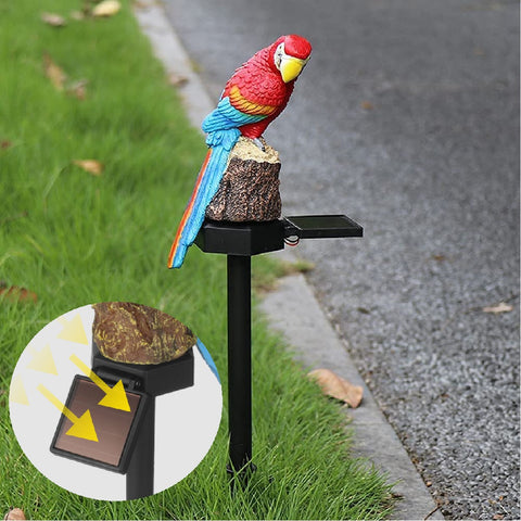 Solar Garden Lights Cute Parrot Waterproof Outdoor Garden Stake Ornament