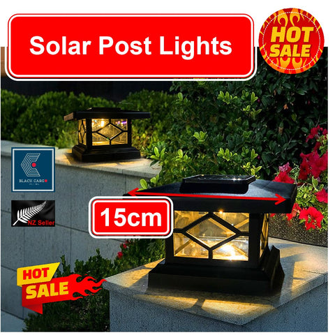 Large Solar Post Cap Lights Outdoor Fence Post Cap Lights Deck Post Lights