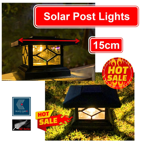 Large Solar Post Cap Lights Outdoor Fence Post Cap Lights Deck Post Lights