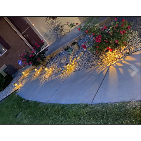 Outdoor Solar Lights 4 Pack LED Solar Garden Lights Waterproof Garden Decorative