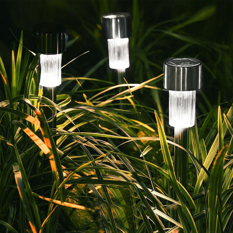 Solar Outdoor Lights 10 Pack LED Walkway Pathway Lights Warm White